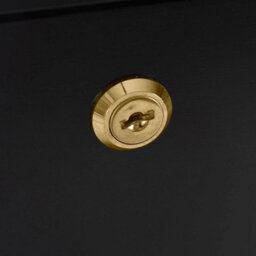 2 Drawer Office Cabinet Lock With 4 Wheels Wooden Document Papers Cabinet Black - thumbnail 5