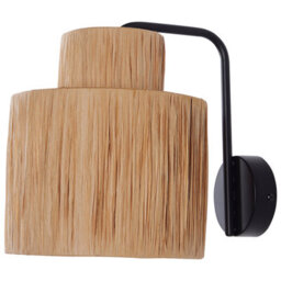 Beliani Boho Raffia Wall Lamps Set Of 2 With Handwoven Palm Leaf Shades, 30Cm. - thumbnail 3