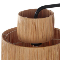 Beliani Boho Raffia Wall Lamps Set Of 2 With Handwoven Palm Leaf Shades, 30Cm. - thumbnail 4