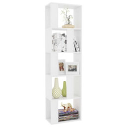 Berkfield Book Cabinet/room Divider White 45X24X159 Cm Engineered Wood - thumbnail 3