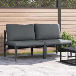 Walplus Outdoor Furniture With Cushion 2 Pcs Anthracite Steel