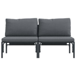 Walplus Outdoor Furniture With Cushion 2 Pcs Anthracite Steel - thumbnail 5