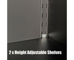 Seville Classics Ultra Hd 2 Door Metal Wall Storage Cabinet With Shelves Uhd20203E - thumbnail 4