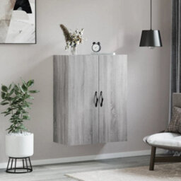 Berkfield Wall Mounted Cabinet Grey Sonoma 69.5X34X90 Cm Engineered Wood - thumbnail 3