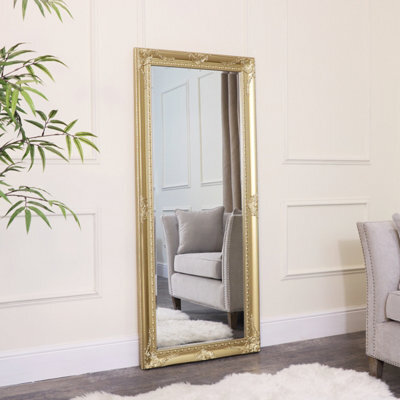 Melody Maison Large Ornate Gold Wall/floor Mirror 76Cm X 176Cm - image 1