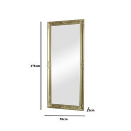 Melody Maison Large Ornate Gold Wall/floor Mirror 76Cm X 176Cm - thumbnail 8