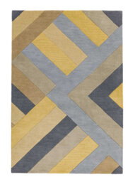 Ochre Grey Handmade Luxurious Modern Wool Easy To Clean Soft Bedroom Dining Room Living Room Rug -120Cm X 170Cm - thumbnail 7