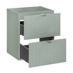 Heze Furniture Line Reed 2 Drawer Bathroom Cabinet Vanity Unit 50Cm With Built In Basin Sage - thumbnail 4