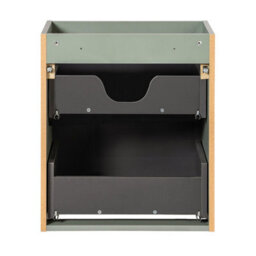 Heze Furniture Line Reed 2 Drawer Bathroom Cabinet Vanity Unit 50Cm With Built In Basin Sage - thumbnail 5
