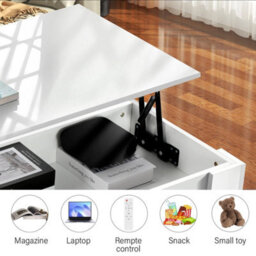 Top Shelf Furniture With Wooden Table Drawer Room Storage Living Lift Coffee Up - thumbnail 5