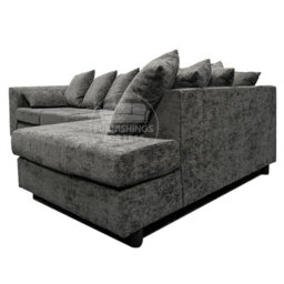 Furnishings For Less UK Monaco Chenille Fabric 5 Seater L Shaped Corner Sofa  Grey Right Hand Facing - thumbnail 7