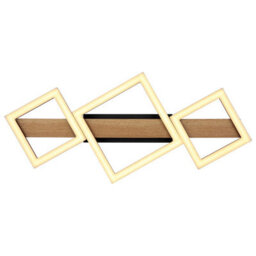 Luminosa Lighting Luminosa Dustin 3 Square Integrated Led Semi Flush Ceiling Light Matt Black 3X Led 3000K - thumbnail 4