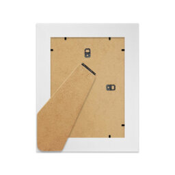 "10X10"" Walnut Picture Frame - 10X10"" Square Frame With 6X6"" Mount For 10X10""/6X6"" Pictures Moderrn Style Thin Edge, 1 Pack" - thumbnail 3