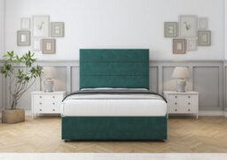 "Comfort Rosa Emerald Plush Divan Bed Base No Drawers - 26"" Strutted  2'6 Small Single" - thumbnail 1