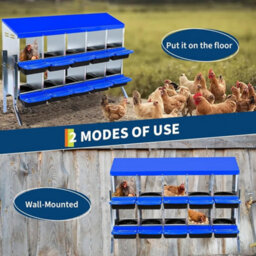 Nest Box 2-Tier Metal Corrosion-Resistant Tray 10 Slots Blue - thumbnail 5