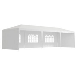 Outsunny 9M X 3M Outdoor Garden Gazebo Wedding Party Tent Canopy Marquee White - thumbnail 2