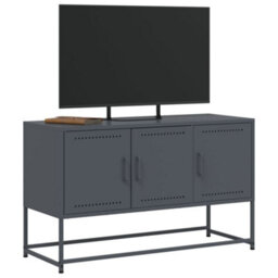 Berkfield Tv Cabinet Anthracite 100.5X39X60.5 Cm Steel - thumbnail 4