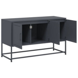 Berkfield Tv Cabinet Anthracite 100.5X39X60.5 Cm Steel - thumbnail 9