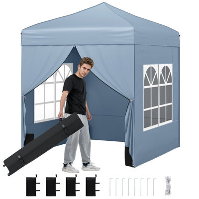 Gainoom 194X194Cm Commercial Gazebo Tent With 4 Sidewalls & Carry Bag For Party Market - image 1