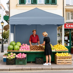 Gainoom 194X194Cm Commercial Gazebo Tent With 4 Sidewalls & Carry Bag For Party Market - thumbnail 4