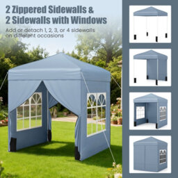 Gainoom 194X194Cm Commercial Gazebo Tent With 4 Sidewalls & Carry Bag For Party Market - thumbnail 7