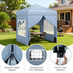 Gainoom 194X194Cm Commercial Gazebo Tent With 4 Sidewalls & Carry Bag For Party Market - thumbnail 8