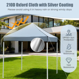 Gainoom 194X194Cm Commercial Gazebo Tent With 4 Sidewalls & Carry Bag For Party Market - thumbnail 5