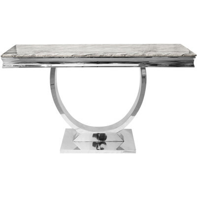 Grey Marble Top Modern Console Table Hallway Side Table Living Room Furniture - image 1