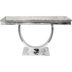 Grey Marble Top Modern Console Table Hallway Side Table Living Room Furniture - thumbnail 1