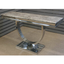 Grey Marble Top Modern Console Table Hallway Side Table Living Room Furniture - thumbnail 2