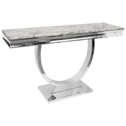 Grey Marble Top Modern Console Table Hallway Side Table Living Room Furniture - thumbnail 3