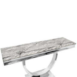 Grey Marble Top Modern Console Table Hallway Side Table Living Room Furniture - thumbnail 4