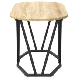 Berkfield Coffee Table In Sonoma Oak - 80X40X40.5 Cm - Made Of Engineered Wood And Metal - thumbnail 5