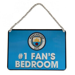 Manchester City Fc 1 Fans Bedroom Hanging Sign Blue/white (One Size) - thumbnail 1