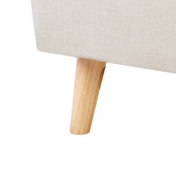 Beliani Bed Faux Linen Rennes 180 X 200 Cm (Eu Super King) Light Beige - thumbnail 8