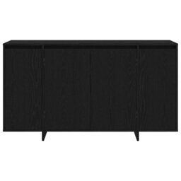 Berkfield Black Oak Sideboard Black Oak Wood Veneer 135 X 41 X 75 Cm - thumbnail 6
