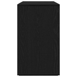 Berkfield Black Oak Sideboard Black Oak Wood Veneer 135 X 41 X 75 Cm - thumbnail 7