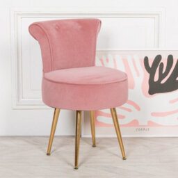 open lace back dress Pink Modern Velvet Upholstered Ottoman, Exquisite Small End Table, Sof main image 1