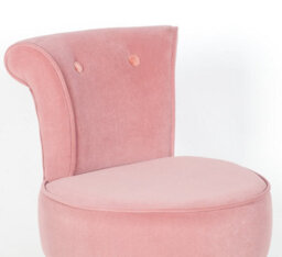 Amour Velvet Pink Gold Legs Dressing Table Stool Upholstered Bedroom Chair - thumbnail 6