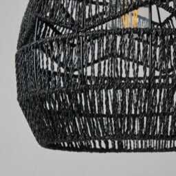 Litecraft Isaac Black Rattan Easy Fit Lamp Shade - thumbnail 5