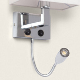 Edit Waldorf Wall Light With Led Reading Light Silver - thumbnail 4