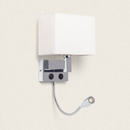 Edit Waldorf Wall Light With Led Reading Light Silver - thumbnail 2