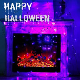 4Ft Purple Spider Web Lights, 70 Led Remote Control With 8 Modes, Waterproof For Indoor Outdoor Halloween House & Garden Decor - thumbnail 6