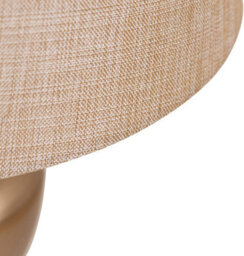 Lighting Supermarket Hepburn Large Ceramic Table Lamp Beige Shade Champagne Gold Silver Finish 58Cm - thumbnail 6