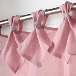 Luxury Living Tiara Dolly Tab Top Voile Curtain Panel Blush - thumbnail 2