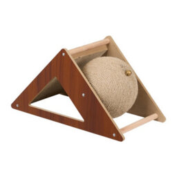 Thehotsale Wooden Interactive Cat Toy Cat Scratching Board With Sisal Ball, 40Cm W X 20Cm D X 21Cm H - thumbnail 4