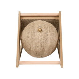 Thehotsale Wooden Interactive Cat Toy Cat Scratching Board With Sisal Ball, 40Cm W X 20Cm D X 21Cm H - thumbnail 5