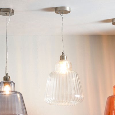Pacific Lifestyle Porto Clear Optic Glass Tapered Pendant - image 1