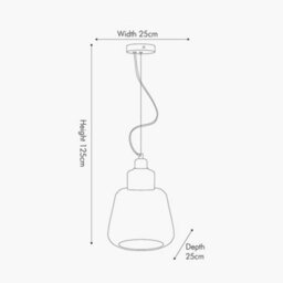 Pacific Lifestyle Porto Clear Optic Glass Tapered Pendant - thumbnail 2