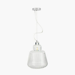 Pacific Lifestyle Porto Clear Optic Glass Tapered Pendant - thumbnail 3